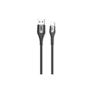 Дата кабель USB 2.0 AM to Lightning 1.0m 2A zinc alloy black XO (NB138-L-1-BK) зображення 1