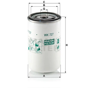 Фільтр паливний Mann WK727 зображення 1