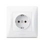 Розетка Videx BINERA 1ая із заземленням (VF-BNSK1G-W) - уменьшенное изображение 1
