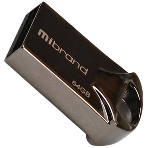 USB флеш накопичувач Mibrand 64GB Hawk Black USB 2.0 (MI2.0/HA64M1B) изображение 1