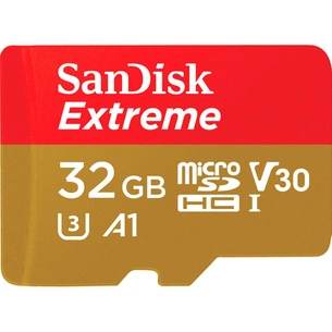 Карта пам'яті SanDisk 32GB microSDHC class 10 UHS-I A1 V30 Extreme (SDSQXAF-032G-GN6GN) зображення 1