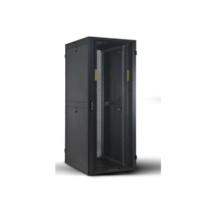 Шафа напольна Kingda 42U 19" 600x1000, RAL9004, перф. двері, розібрана (KD-002-6042M) зображення 1