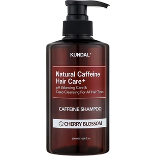 Шампунь Kundal Natural Caffeine & Intensive Scalp Care Shampoo Cherry Blossom 500 мл (8809568745772) зображення 1