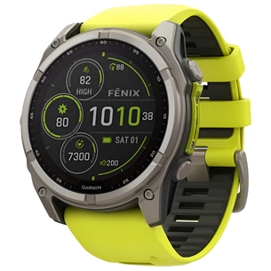 Смарт-годинник Garmin fenix 8 51mm,Saph Solar, BareTi/Graphite,AmpYe/GrphBnd (010-02907-21) изображение 1