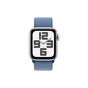 Смарт-годинник Apple Watch SE 2023 GPS 40mm Silver Aluminium Case with Winter Blue Sport Loop (MRE33QP/A) - зменшене зображення 2