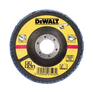 Круг зачистний DeWALT пелюстковий, метал, 125x22.23 мм, G 60 мкм (DT3309) зображення 1