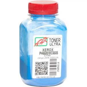 Тонер Xerox Ph6500/ WC6505, ULTRA COLOR, 50г Cyan AHK (1505514) зображення 1