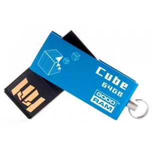 USB флеш накопичувач Goodram 64GB Cube Blue USB 2.0 (PD64GH2GRCUBR9) зображення 1