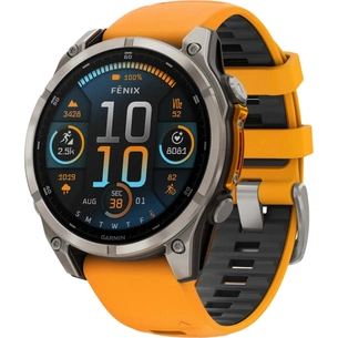 Смарт-годинник Garmin fenix 8 47mm, AMOLED, Saph, Ti/Bare/Grpht, SparkOrg/GrphtBd, (010-02904-11) изображение 1