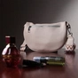 Сумка Vintage Шкіряна жіноча через плече з міні гаманцем Біла (22664) - зменшене зображення 11