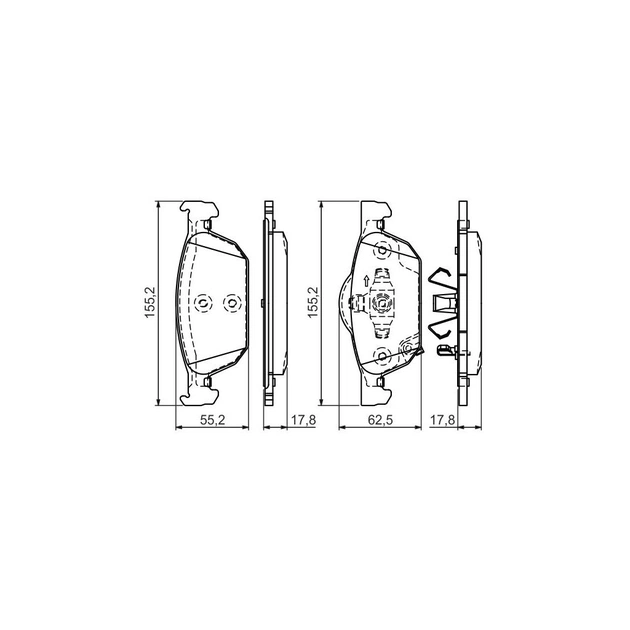 Тормозные колодки Bosch 0 986 494 383 - изображение 4