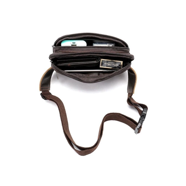 Сумка Vintage На пояс Коричнева (14727) - изображение 12