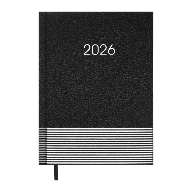 Тижневик Buromax датований 2026 PARALLEL A5 чорний (BM.2107-01) - изображение 1