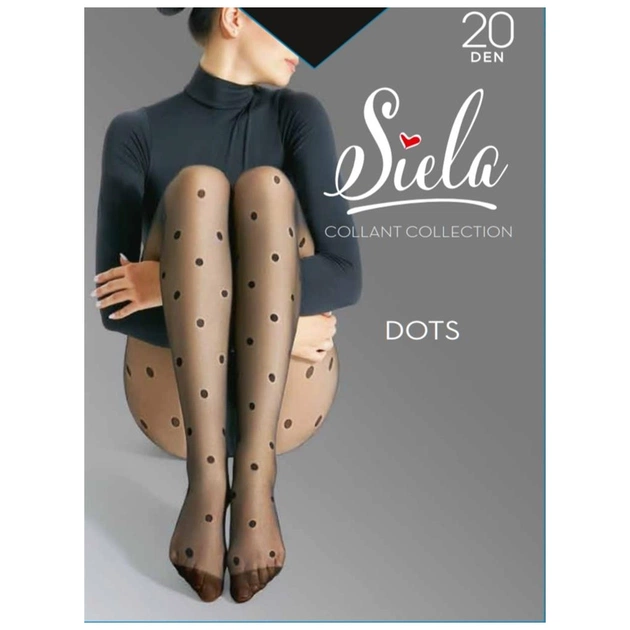 Колготы Siela Dots Big 20 Den Nero - 4 (4823102986968) - изображение 1