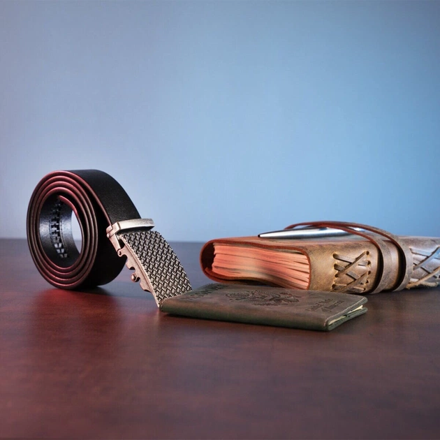 Ремінь Vintage З автоматичною пряжкою Чорний (20212) - зображення 8