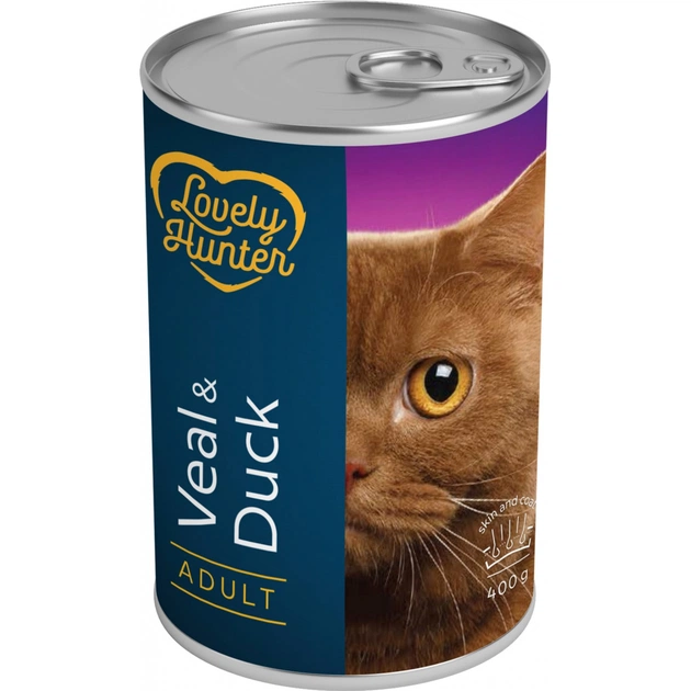 Консерви для котів Lovely Hunter Adult Veal&Duck 400 г (LHU45350) - изображение 1