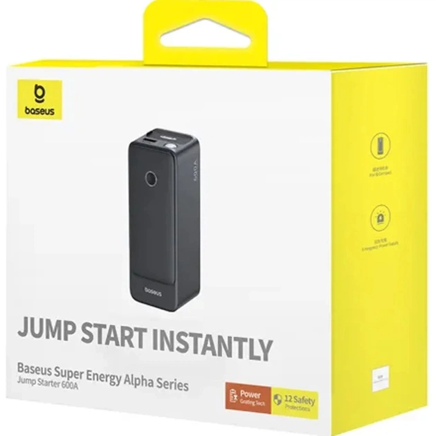 Пуско зарядний пристрій Baseus 6000mAh Super Energy Alpha Series Jump Starter 600A Cosmic Black (C00259200121-00) - picture 7