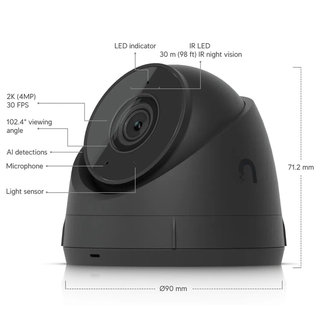 IP-камера Ubiquiti UniFi Protect G5 Turret Ultra Black (UVC-G5-Turret-Ultra-B) - picture 10