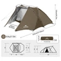 Намет Naturehike двомісний CNK2300ZP040 коричневий (6976507661799) - уменьшенное изображение 2