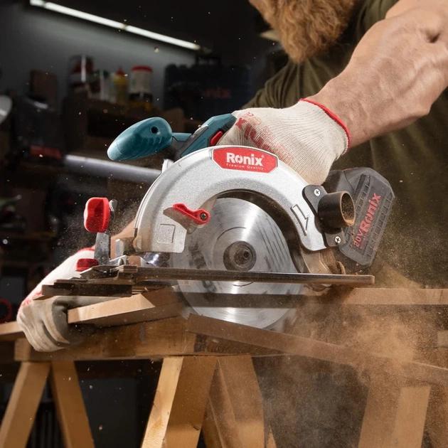 Дискова пила Ronix циркулярна 20Вт, 165мм, 4Ah x 2 (8609) - picture 11