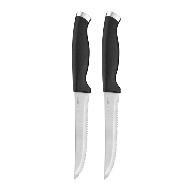 Набір ножів Ardesto Gemini Gourmet, 2 предмети, нержавіюча сталь, пластик, чорний (AR2102BL) - зображення 1