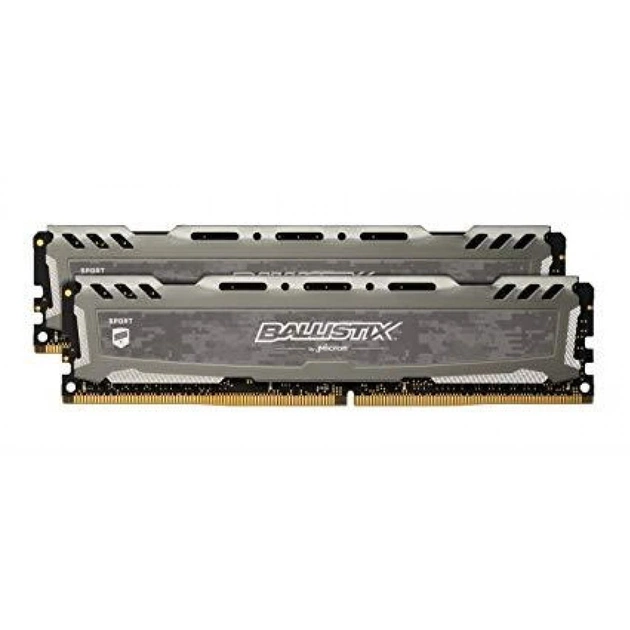 Модуль пам'яті для комп'ютера DDR4 16GB (2x8GB) 2400 MHz Ballistix Sport LT Gray Micron (BLS2K8G4D240FSB) - зображення 1