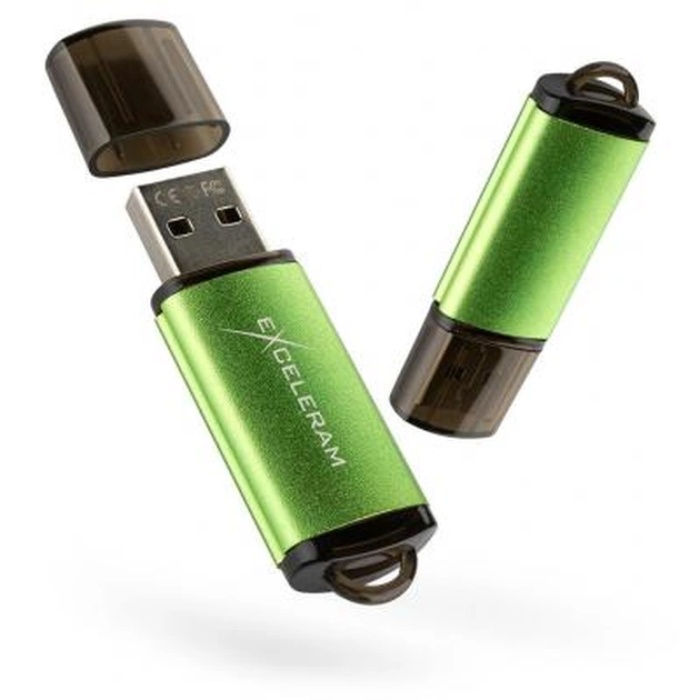 USB флеш накопичувач eXceleram 64GB A3 Series Green USB 2.0 (EXA3U2GR64) - зображення 1