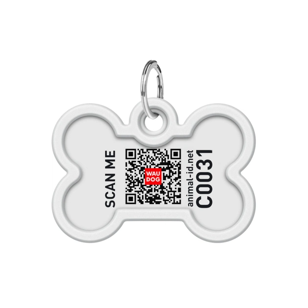 Адресник для животных WAUDOG Smart ID с QR паспортом "Бэтмен зеленый" кость 40х28 мм (0640-1002) - изображение 3