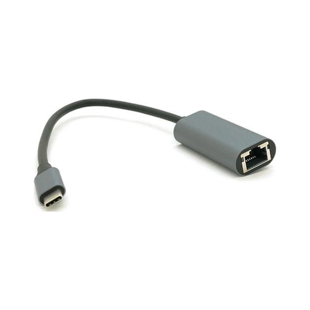 Перехідник USB-C to RJ45 0.18m 1000Mbps gray Voltronic (YT-Type-C(M)/RJ-45(F)-G/27033) - изображение 1