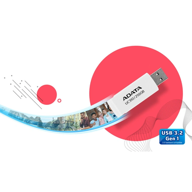USB флеш накопичувач ADATA 64GB UC310 Black USB 3.0 (UC310-64G-RBK) - изображение 6
