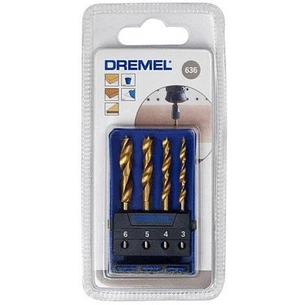 Набір свердл Dremel 3, 4, 5, 6 мм, по дереву (2.615.063.6JA) зображення 1