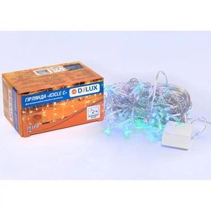 Гірлянда Delux ICICLE С 75LED 2х0.7 м мульти/прозорий IP20 (90017985) зображення 1