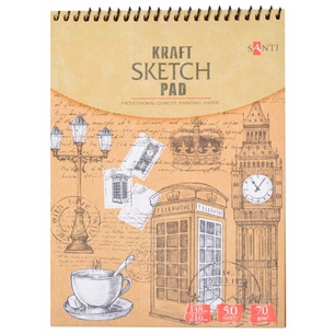 Альбом для малювання Santi з крафтового папера А5, 50 аркушів (742610) зображення 1