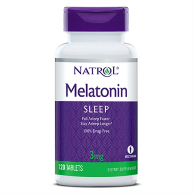 Амінокислота Natrol Мелатонін, Melatonin 3 мг, 120 таблеток (NTL00511) - зображення 1