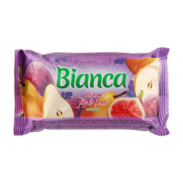 Твердое мыло Bianca С ароматом инжира и груши 140 г (4823107602436) - изображение 1