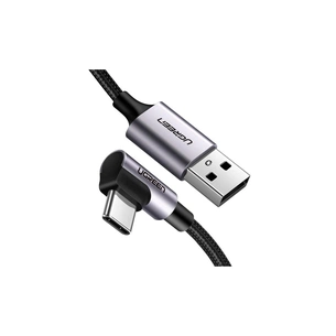 Дата кабель USB 2.0 AM to USB-C 3.0m 3A US284 90° corner black Ugreen (70255) зображення 1