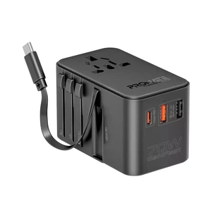 Зарядний пристрій Promate tripmate-gan70r зображення 1