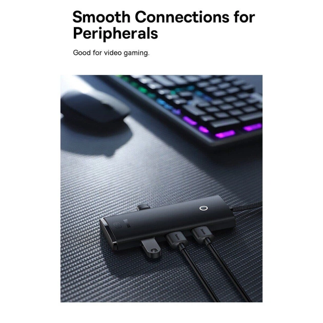 Концентратор Baseus USB 3.0 4xUSB 2.0m black (WKQX030201) - зображення 10