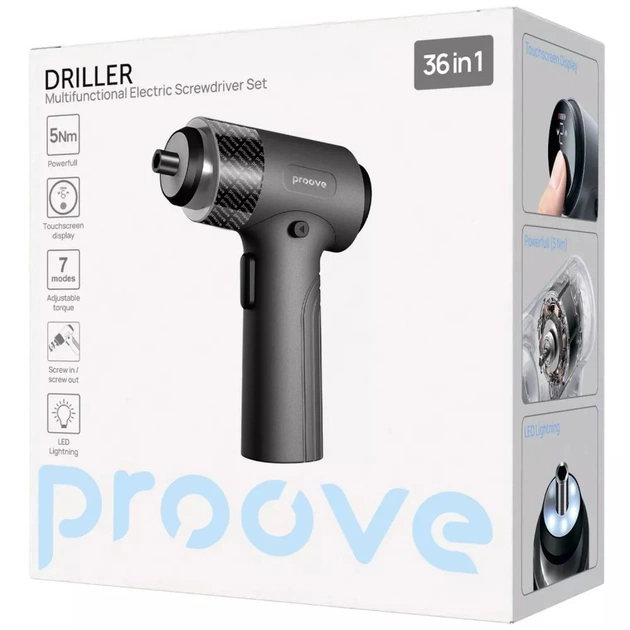 Набір електричних викруток Proove Driller 36in1 Gray (MTSD35000003) - зображення 10