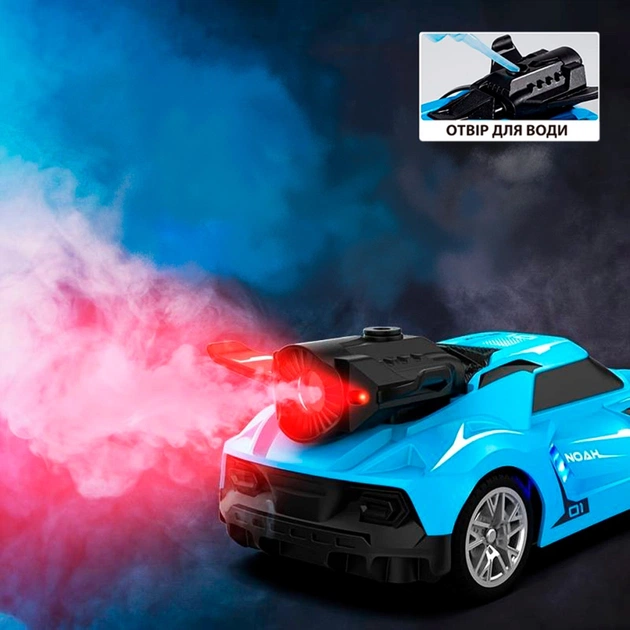 Радіокерована іграшка Sulong Toys Spray Car – Sport (блакитний, 1:24, світло, функція туман) (SL-354RHBL) - picture 10
