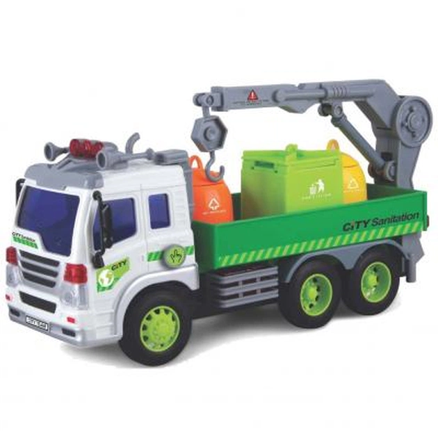 Спецтехніка Junior trucker Мусороуборщик со светом и звуком 28 см (33017) - изображение 1