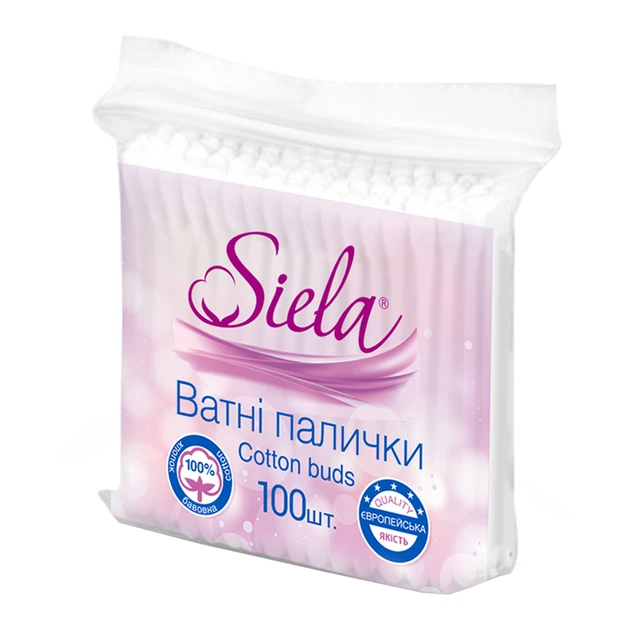 Ватні палички Siela 100 шт. (4820159840977) - зображення 1