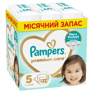 Підгузки Pampers Premium Care Розмір 5 (11-16 кг) 132 шт (8006530223478) зображення 1