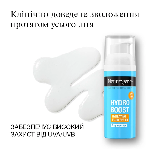Флюїд для обличчя Neutrogena Hydro Boost SPF 50 Зволожувальний 50 мл (3574661774664) - picture 4