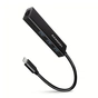 Концентратор AXAGON USB-C to 3xUSB-A + RJ45 0.2m metal black (HMC-GL3A) - зменшене зображення 1