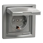 Розетка Schneider Electric ASFORA з кришкою IP44, алюміній (EPH3100361) - уменьшенное изображение 2