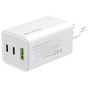 Зарядний пристрій ColorWay C101B GaN Mini 100W PD PPS 2xUSB-C + USB-A white (CW-CHS061PD-WT) - уменьшенное изображение 2