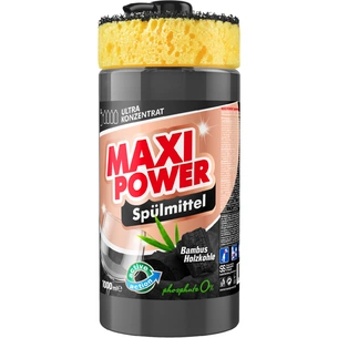 Засіб для ручного миття посуду Maxi Power Чорне вугілля 1000 мл (4823098411796) зображення 1