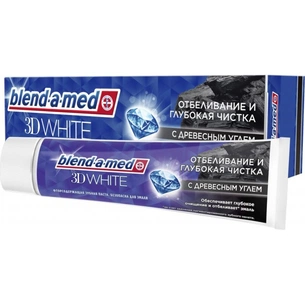 Зубна паста Blend-a-med 3D White Відбілювання та глибоке чищення з деревним вугіллям 100 мл (8001841142937) зображення 1
