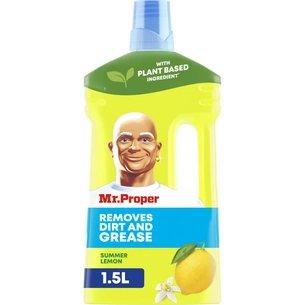 Засіб для миття підлоги Mr. Proper Чистота і блиск Лимон 1.5 л (5410076957484) зображення 1